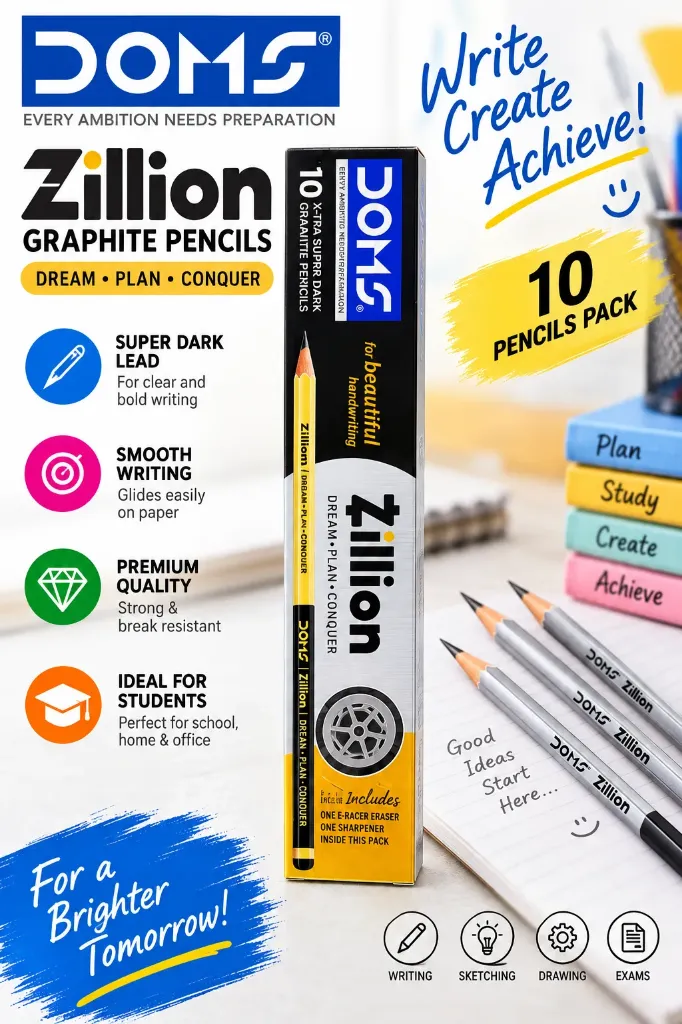 DOMS ZILLION PENCIL 10 PCS PACK