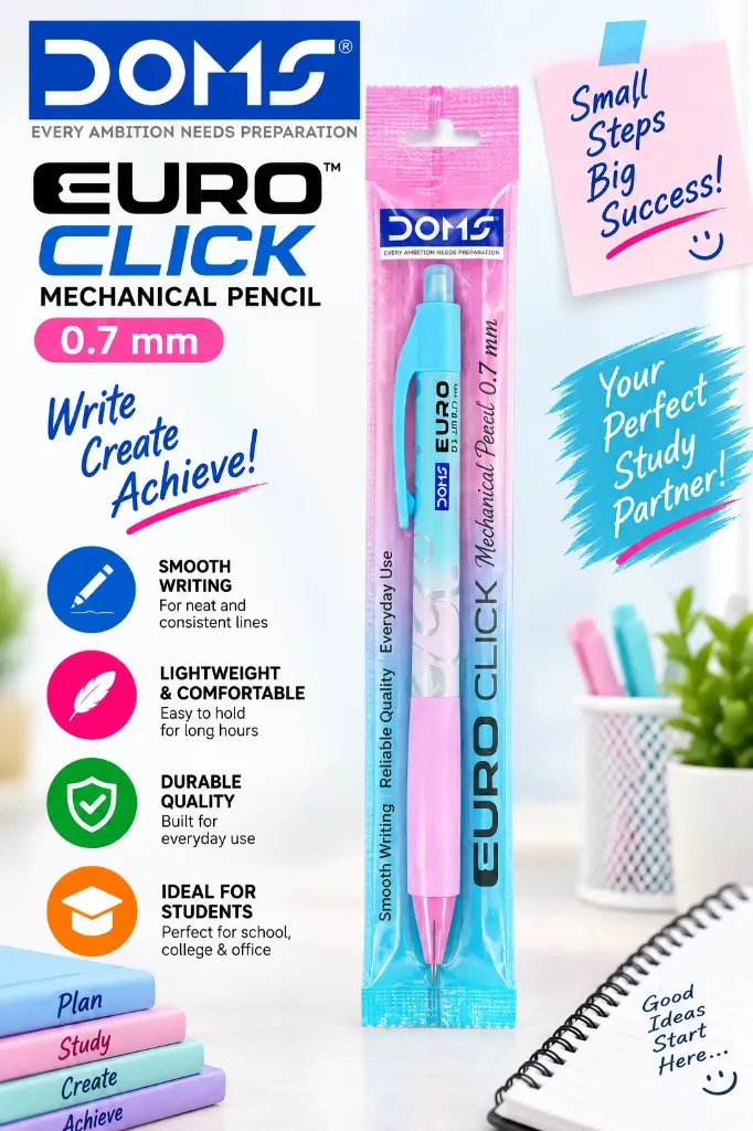 DOMS EURO CLICK 0.7MM MECHANICAL PENCIL