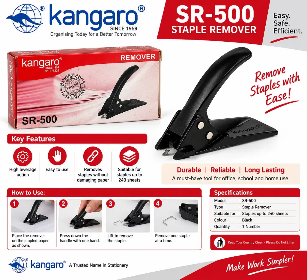 Kangaro SR-500 Heavy Duty Staple Remover
