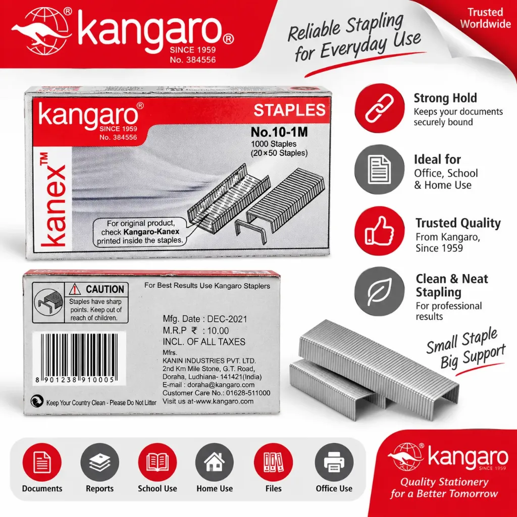 Kangaro Kanex No. 10-1M Staples – 1000 Staples