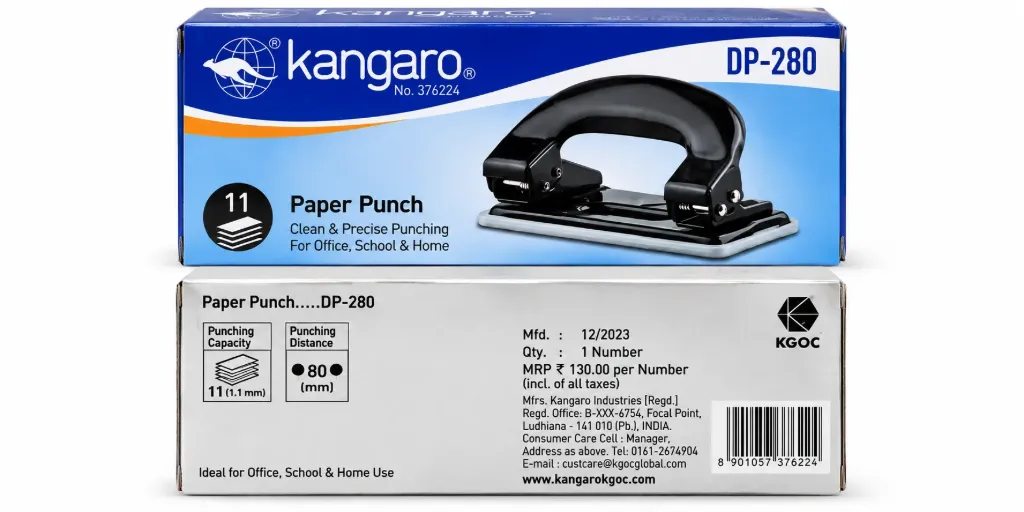 Kangaro DP-280 Paper Punch – 11 Sheet Capacity